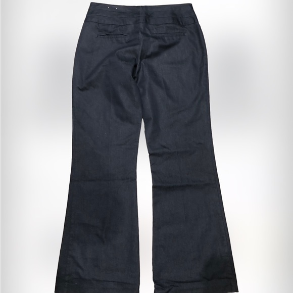 STUDIO Y Classic & Professional NAVY BLUE Wide Leg Dress Pant SZ 3/4 Flat Front - Picture 4 of 7